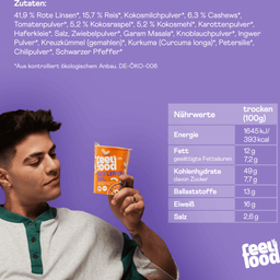Feel Food Organic Instant Lunch - Red Lentil Dal