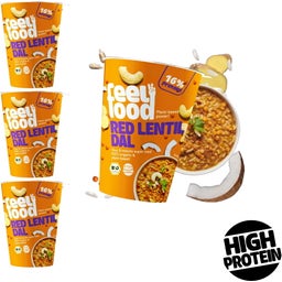 Feel Food BIO Instant Lunch - Red Lentil Dal - 4 Stk