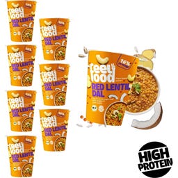 Feel Food BIO Instant Lunch - Red Lentil Dal - 8 Stk.