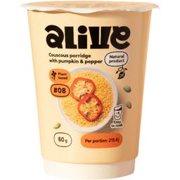 alive Couscous-Porridge mit Kürbis und Paprika